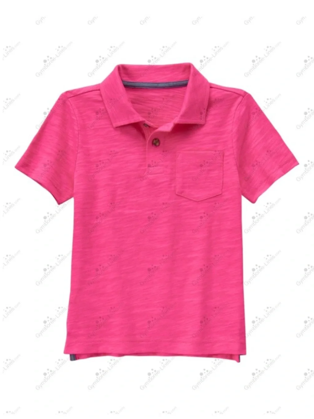 Gymboree Boys Bright Pink Short Sleeve Slub Polo Top Size 7